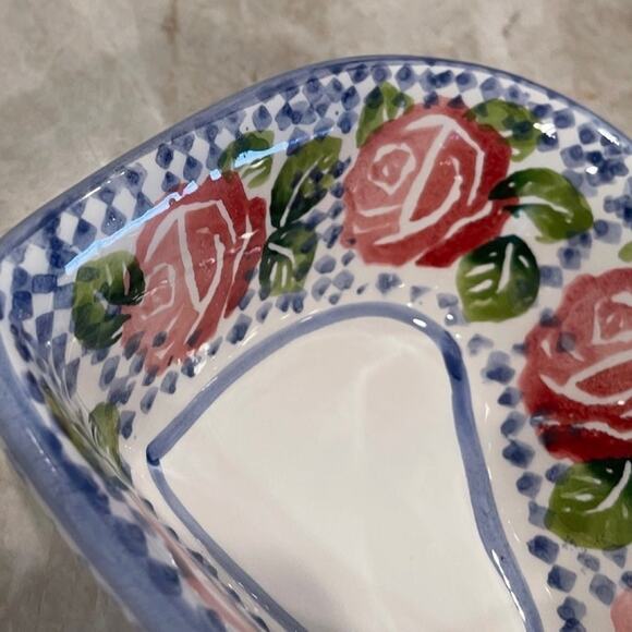 Ancora heart shaped pottery bowl Italy - Picture 3 of 10